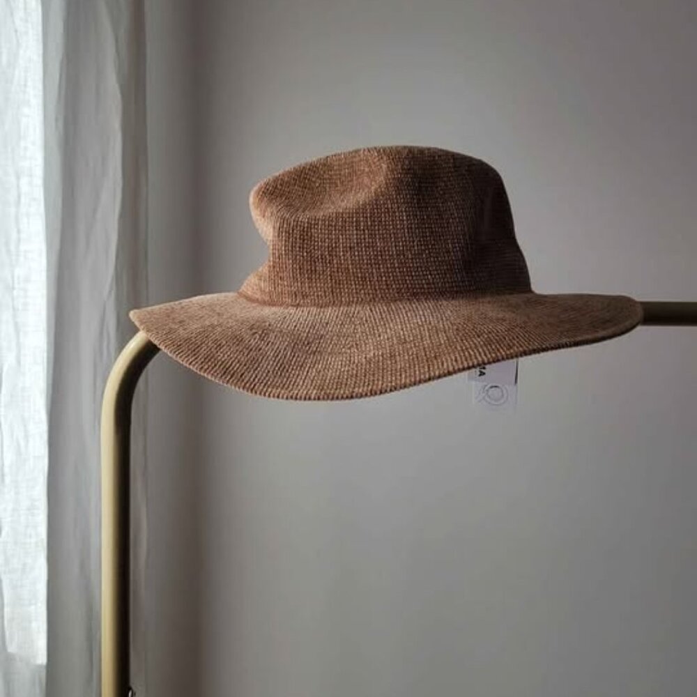 NWT - Chenille Knit Fedora Wide Brim Women's Hat